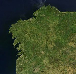 Imagen de Galicia desde el espacio.