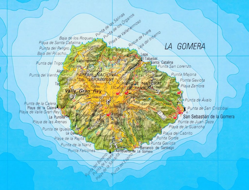 Mapa de La Gomera.