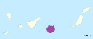 Mapa de ubicación de Gran Canaria.