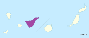 Mapa de ubicación de Tenerife.