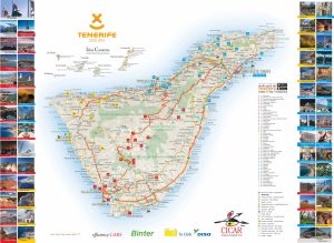 Mapa turístico de Tenerife.