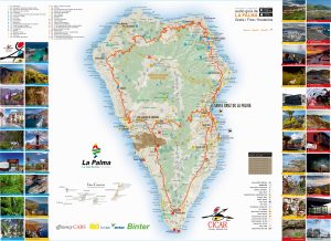 Mapa turístico de La Palma.