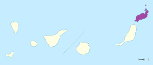 Mapa de ubicación de Lanzarote.