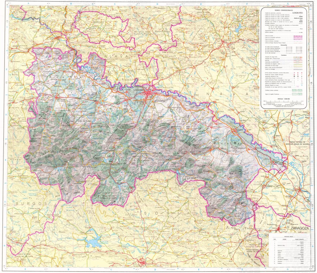 Mapa de La Rioja.
