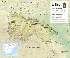 Mapa físico de La Rioja
