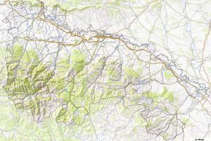 Mapa topográfico de la comunidad autónoma de La Rioja.