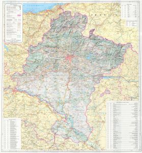 Mapa topográfico de Navarra.