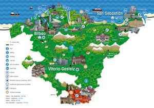 Mapa turístico del País Vasco