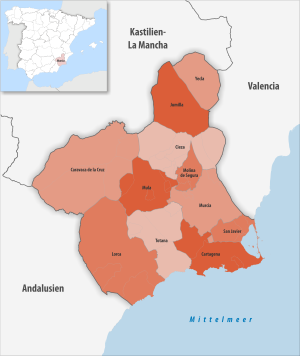 ¿Cuáles son los partidos judiciales de la Región de Murcia?