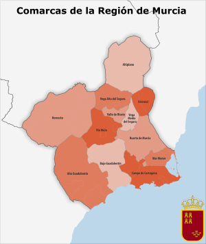 ¿Cuáles son las comarcas de la Región de Murcia?