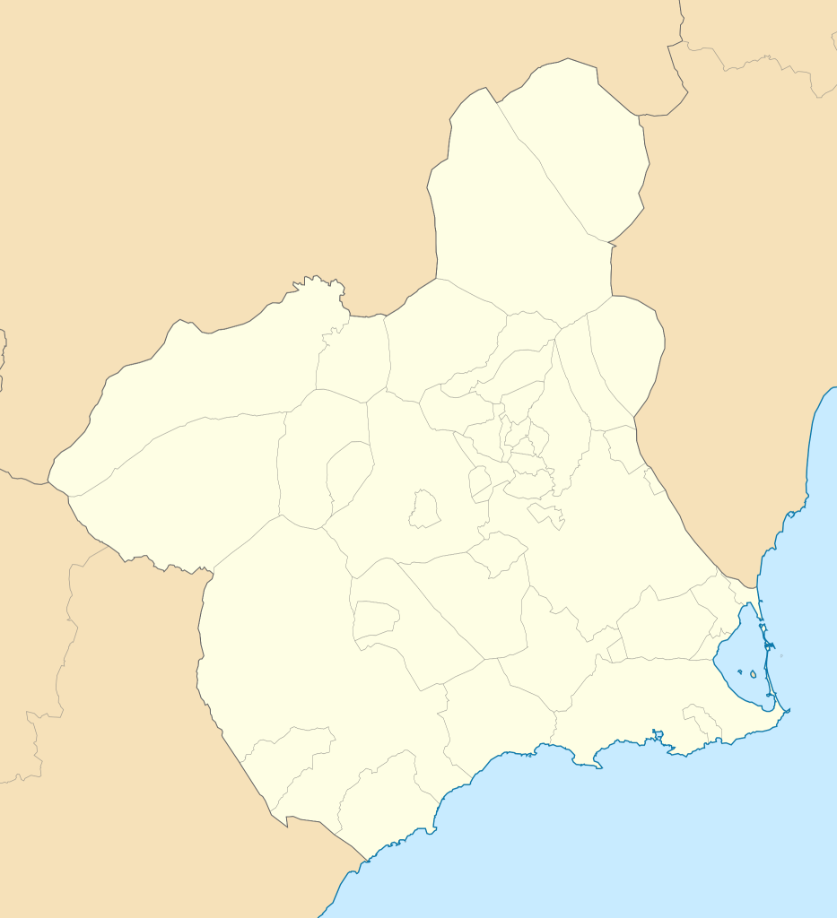 Mapa mudo de la Región de Murcia.