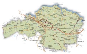 Mapa de carreteras de Vizcaya