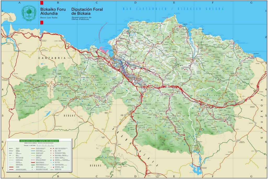 Mapa de Vizcaya.
