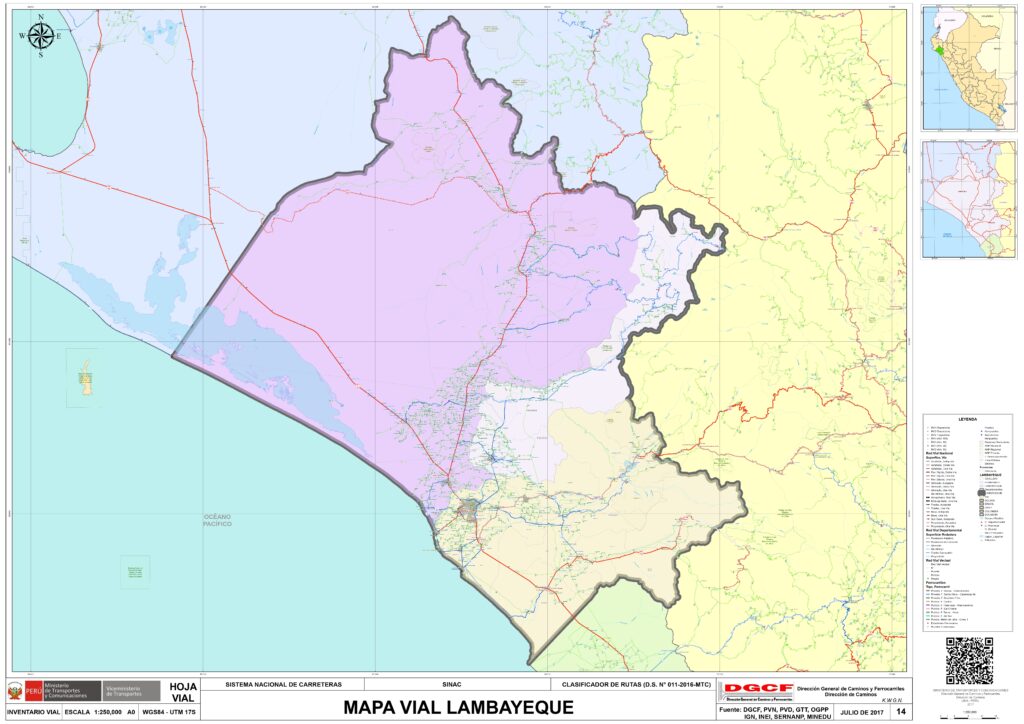 Mapa de Lambayeque.