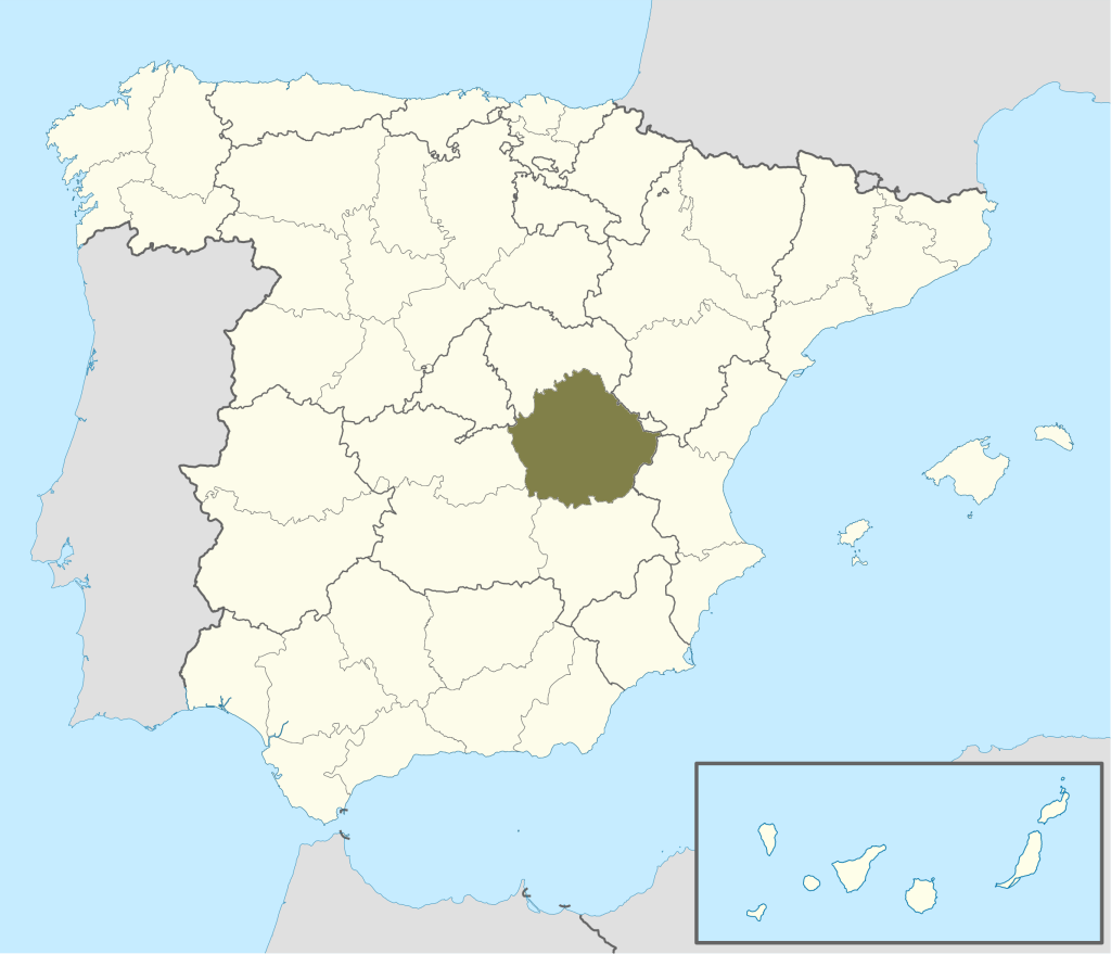 Mapa de ubicación de la provincia de Cuenca.