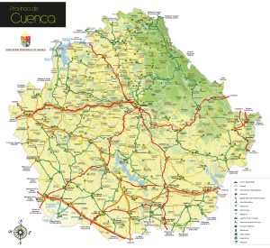 Mapa turístico de la provincia de Cuenca