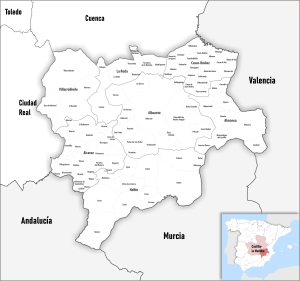 ¿Cuáles son los municipios de la provincia de Albacete?