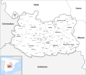 ¿Cuáles son los municipios de la provincia de Ciudad Real?