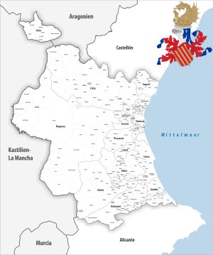 ¿Cuáles son los municipios de la provincia de Valencia?