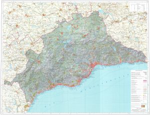 Mapa de la provincia de Málaga