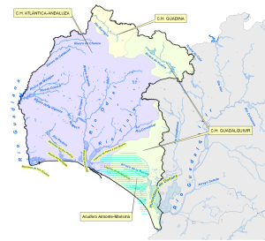 Hidrografía de la provincia de Huelva.