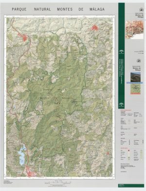 Mapa del Parque natural Montes de Málaga