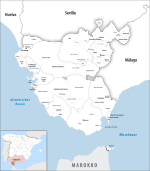 ¿Cuáles son los municipios de la provincia de Cádiz?