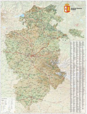 Mapa de carreteras de la provincia de Burgos