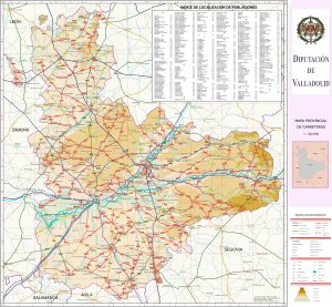 Mapa de carreteras de la provincia de Valladolid