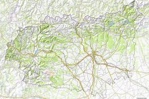 Mapa topográfico de la provincia de León. Mapa topográfico de la provincia de León.