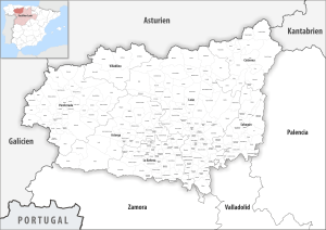 ¿Cuáles son los municipios de la provincia de León?
