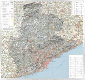 Mapa de la provincia de Barcelona (España)