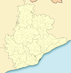 Mapa mudo de la provincia de Barcelona