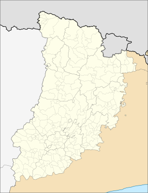 Mapa mudo de la provincia de Lérida