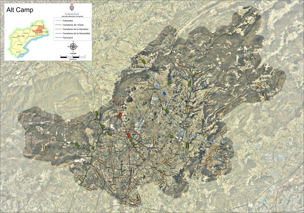 Ortoimagen de la comarca del Alto Campo.