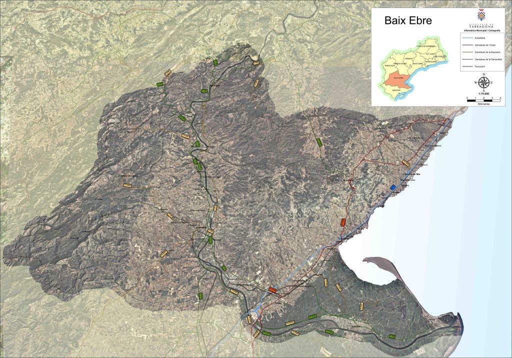 Ortoimagen de la comarca del Bajo Ebro.