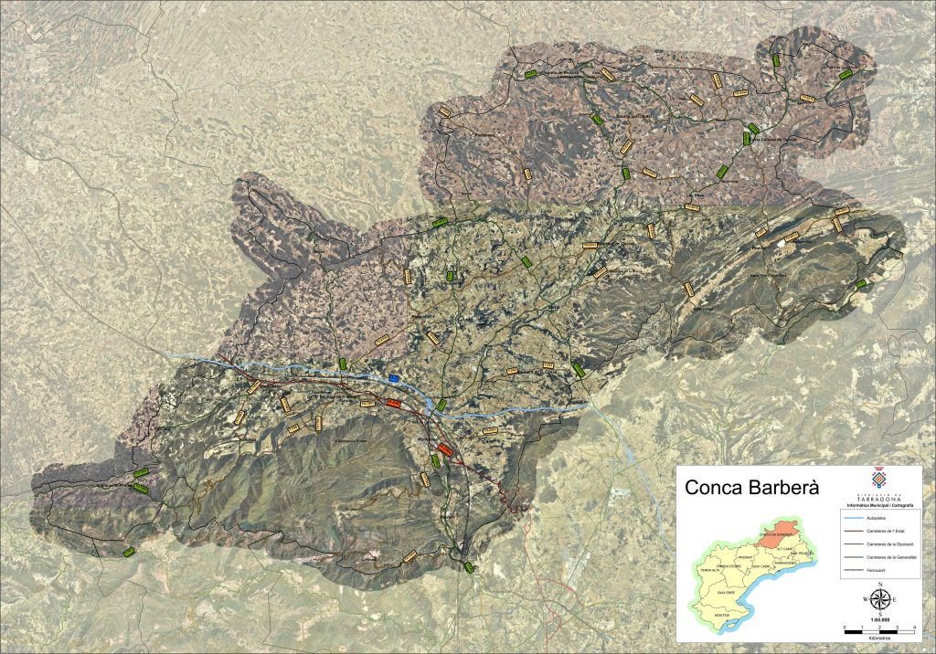 Ortoimagen de la comarca de la Cuenca de Barberá.