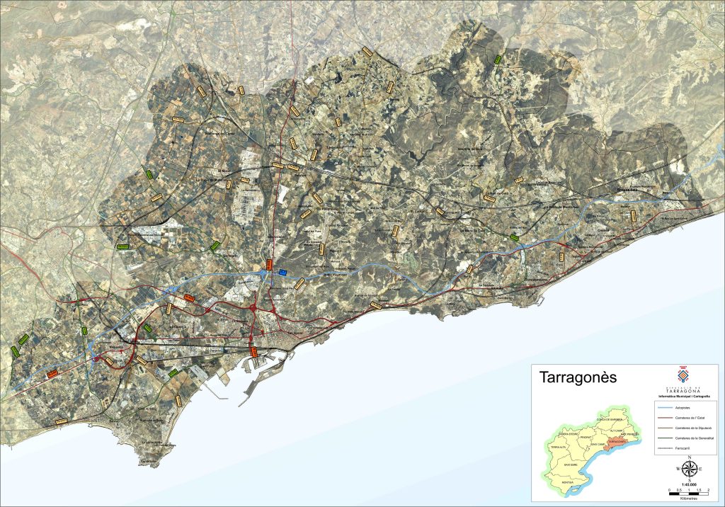 Ortoimagen de la comarca del Tarragonés.