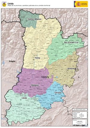 Partidos judiciales en la provincia de Lérida