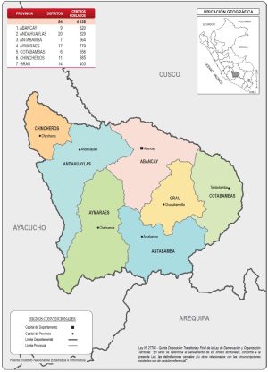 &iquest;Cu&aacute;les son las provincias del departamento de Apur&iacute;mac?