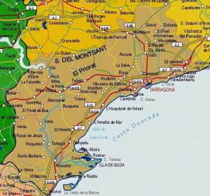 Principales ciudades de la provincia de Tarragona. Principales ciudades de la provincia de Tarragona.