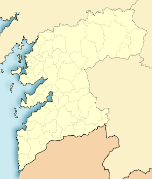 Mapa mudo de la provincia de Pontevedra