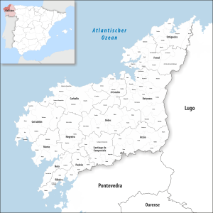 ¿Cuáles son los municipios de la provincia de La Coruña?