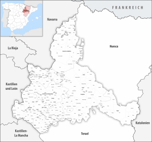 ¿Cuáles son los municipios de la provincia de Zaragoza?