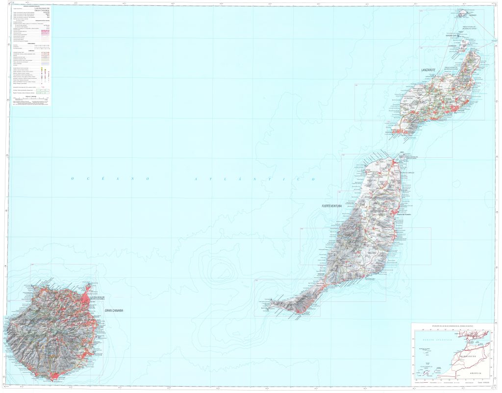 Mapa de la provincia de Las Palmas.