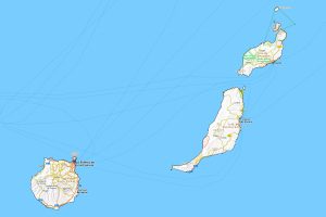 Mapa de la provincia de Las Palmas, comunidad autónoma de Canarias. Mapa de la provincia de Las Palmas, comunidad autónoma de Canarias.