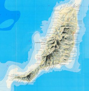Mapa de la isla de Fuerteventura