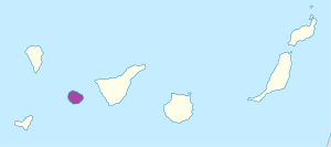 Mapa de ubicación de la isla de La Gomera.