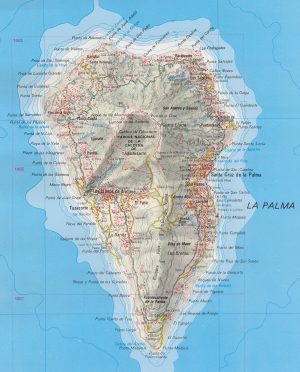 Mapa de la isla de La Palma