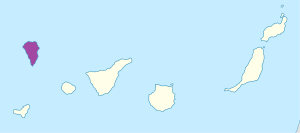 Mapa de ubicación de la isla de La Palma.